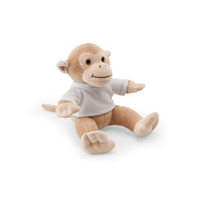 MONKY. Monkey-shaped plush toy with t-shirt